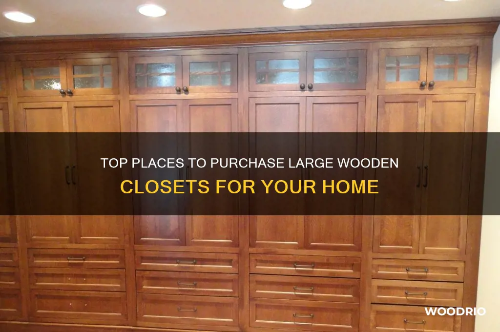 where to buy large wooden closet