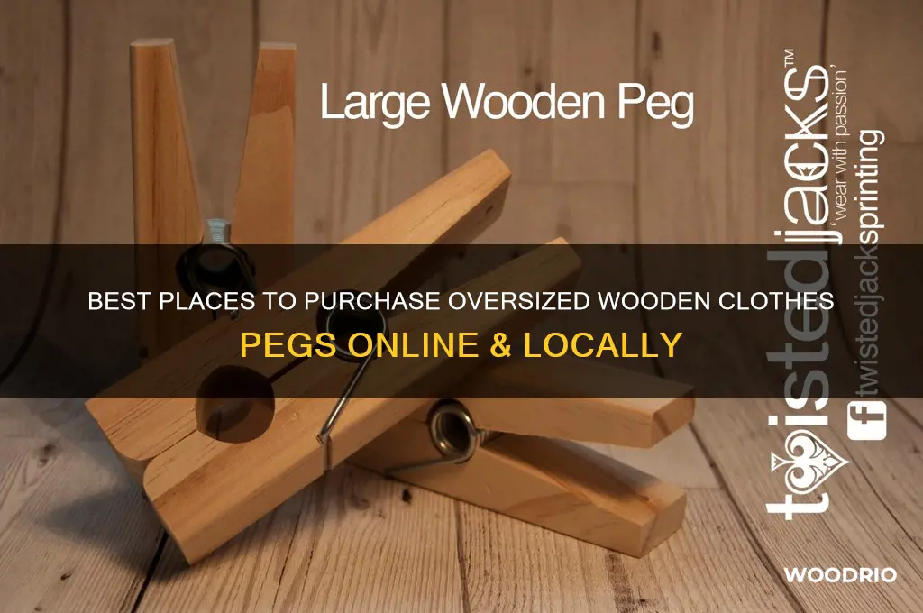 where to buy large wooden clothes pegs