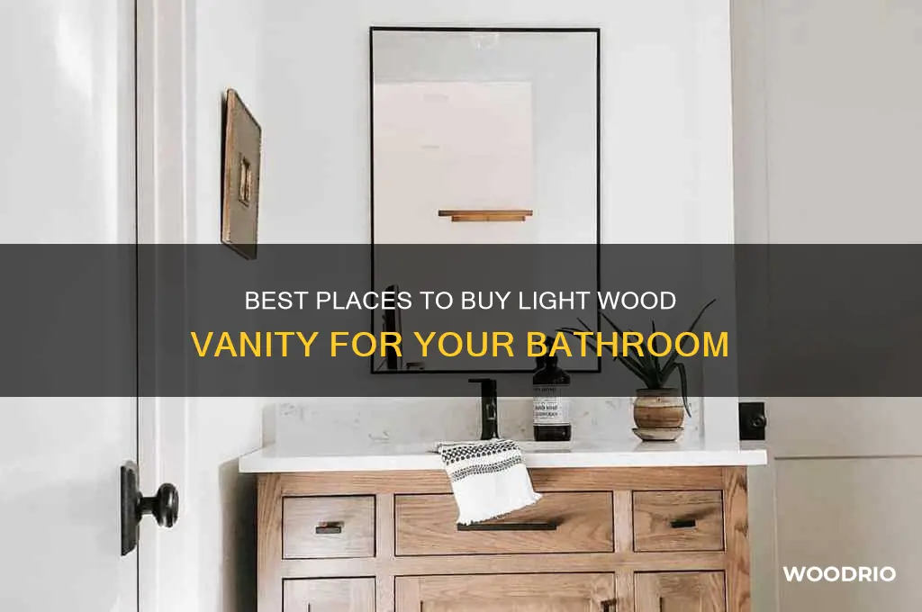 where to buy light wood vanity