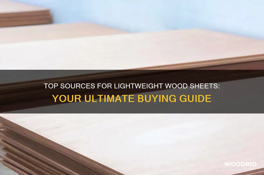 where to buy lightweight wood sheets