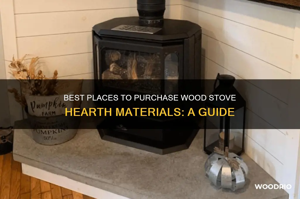 where to buy material for wood stove hearth