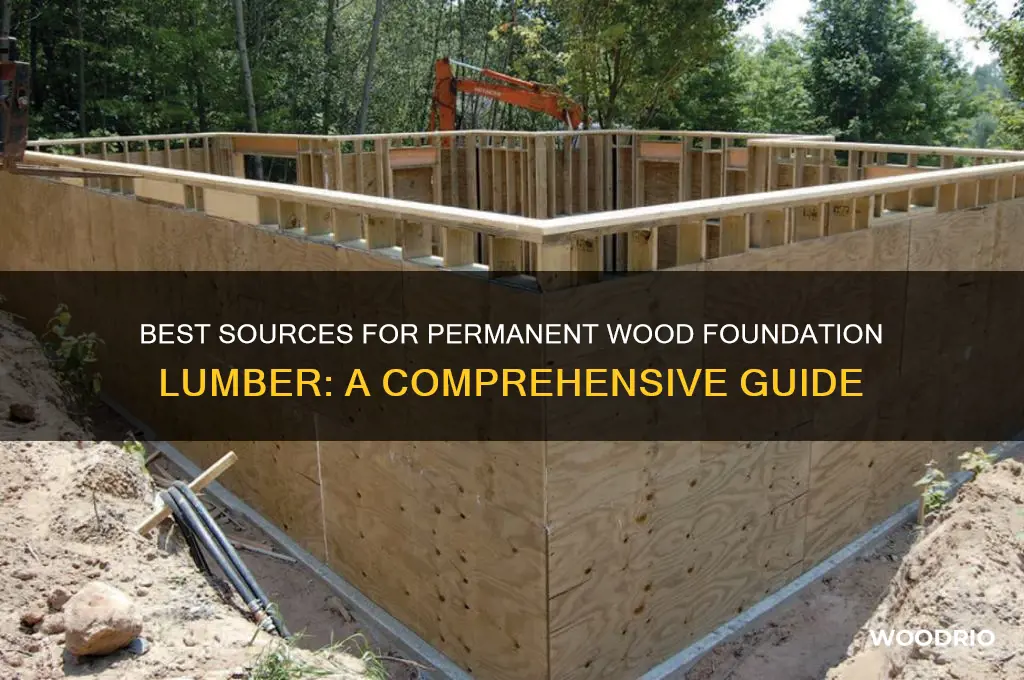 where to buy permanent wood foundation lumber