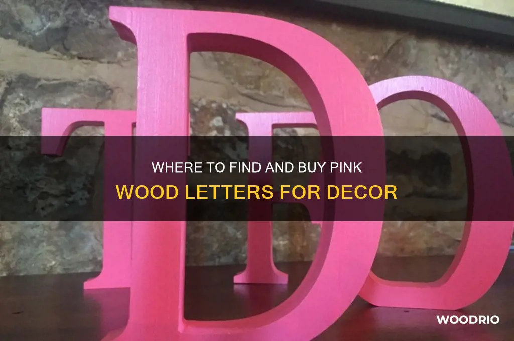 where to buy pink wood letters