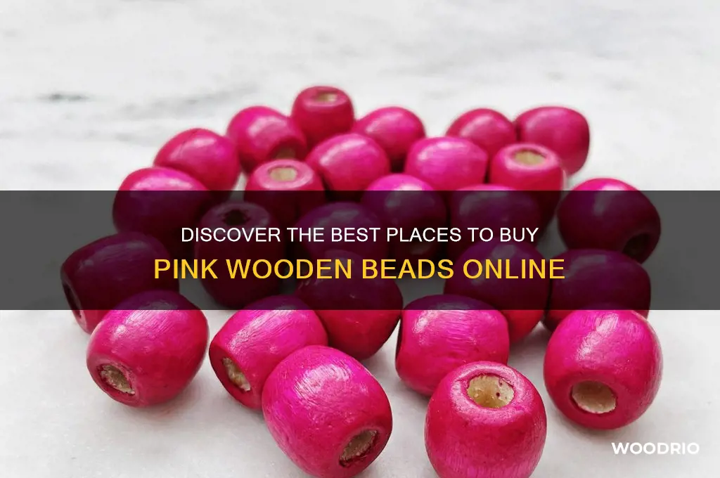 where to buy pink wooden beads