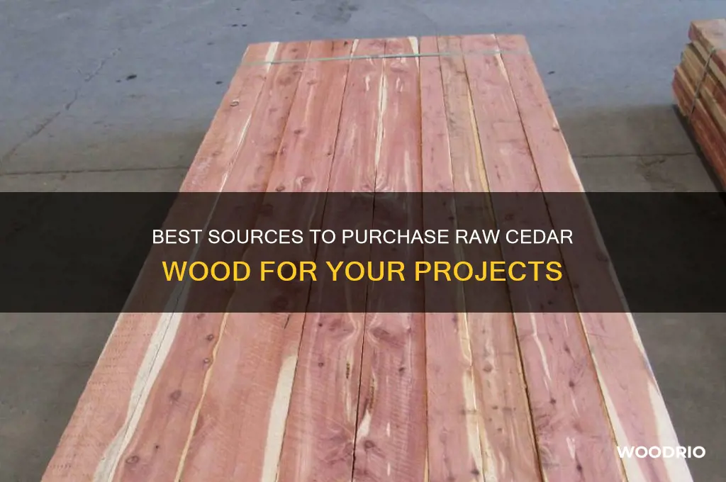 where to buy raw cedar wood