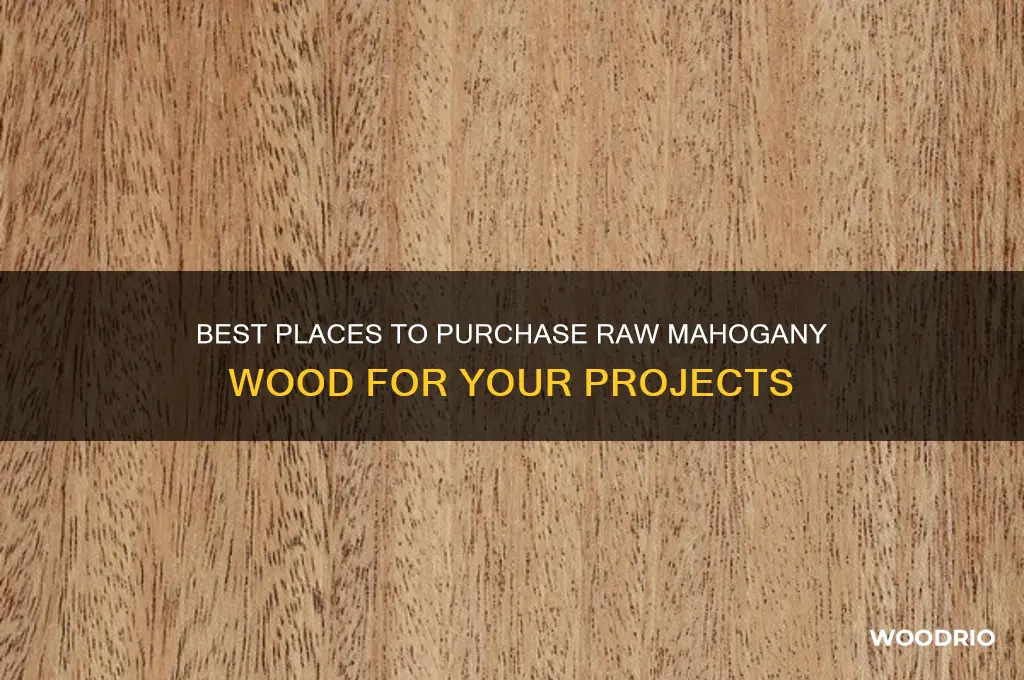 where to buy raw mahogany wood