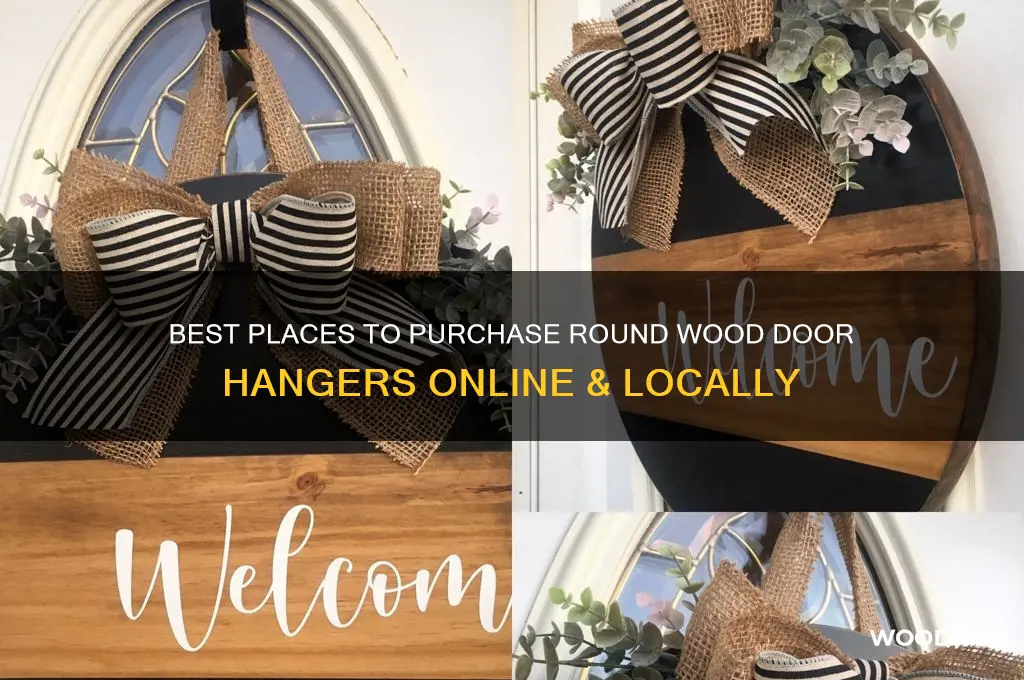 where to buy round wood door hangers