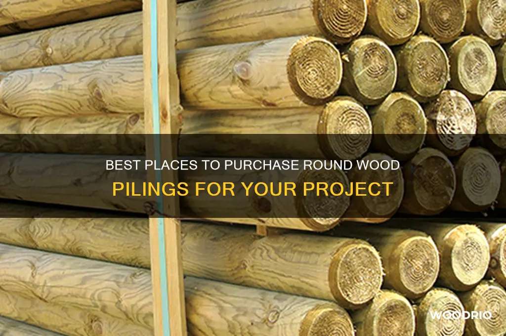 where to buy round wood pilings