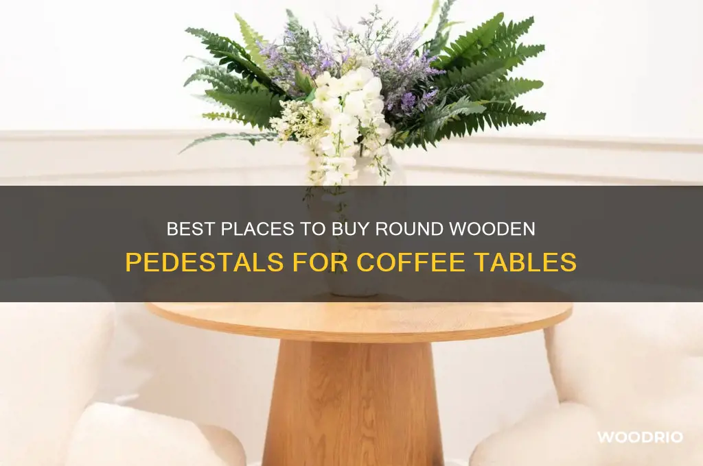 where to buy round wooden pedital for coffee table