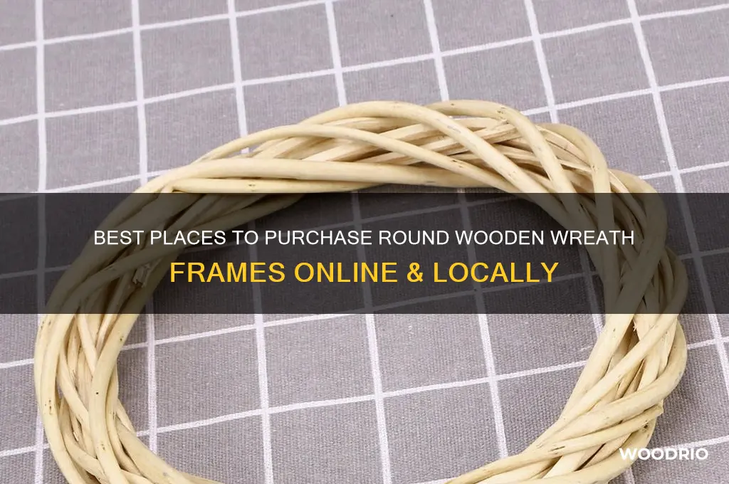 where to buy round wooden wreath frame