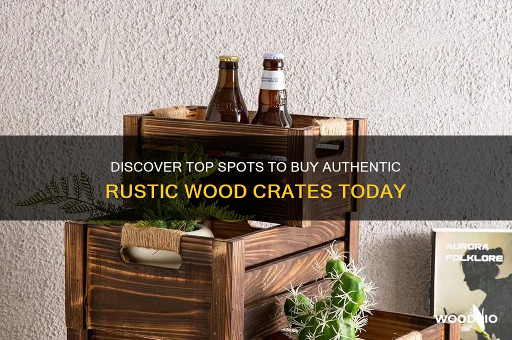 where to buy rustic wood crates