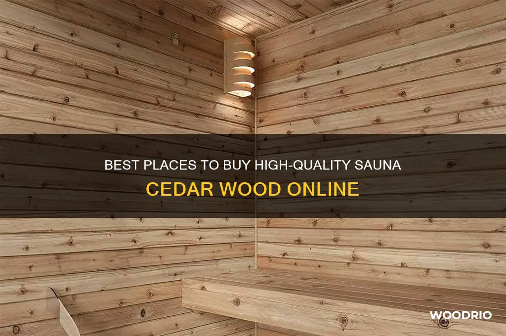 where to buy sauna cedar wood