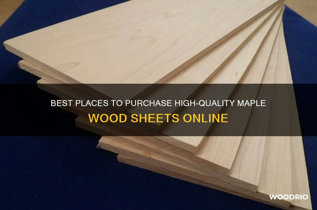 where to buy sheets of maple wood