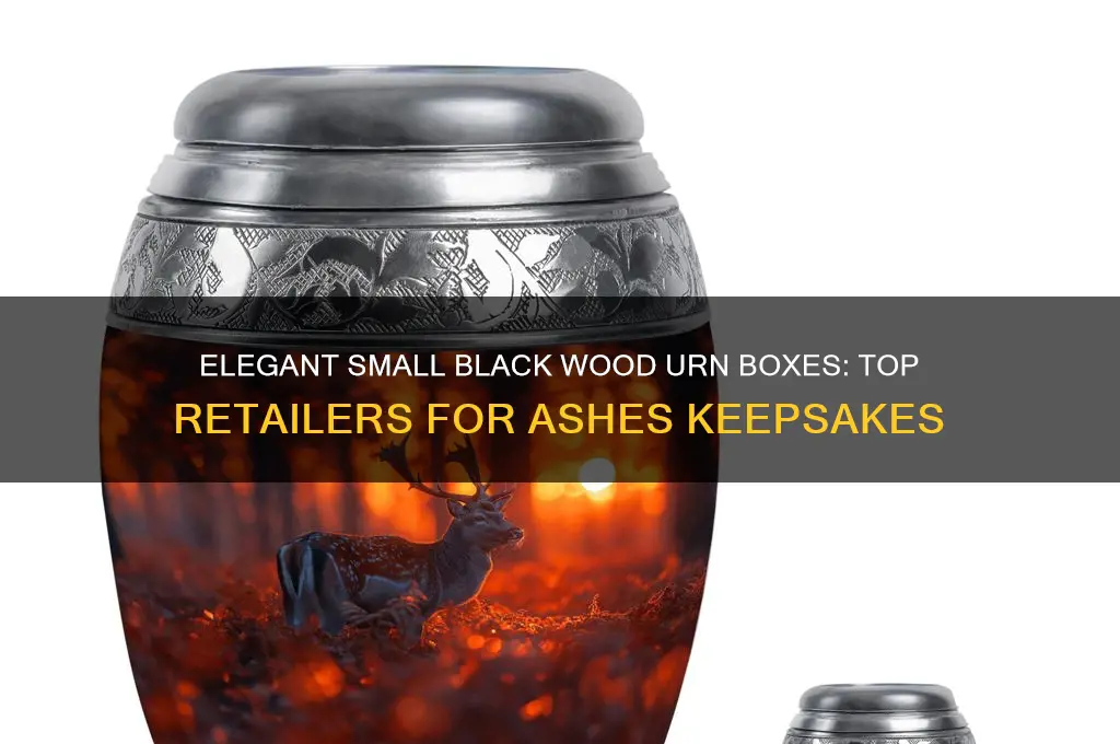 where to buy small black wood box for ashes