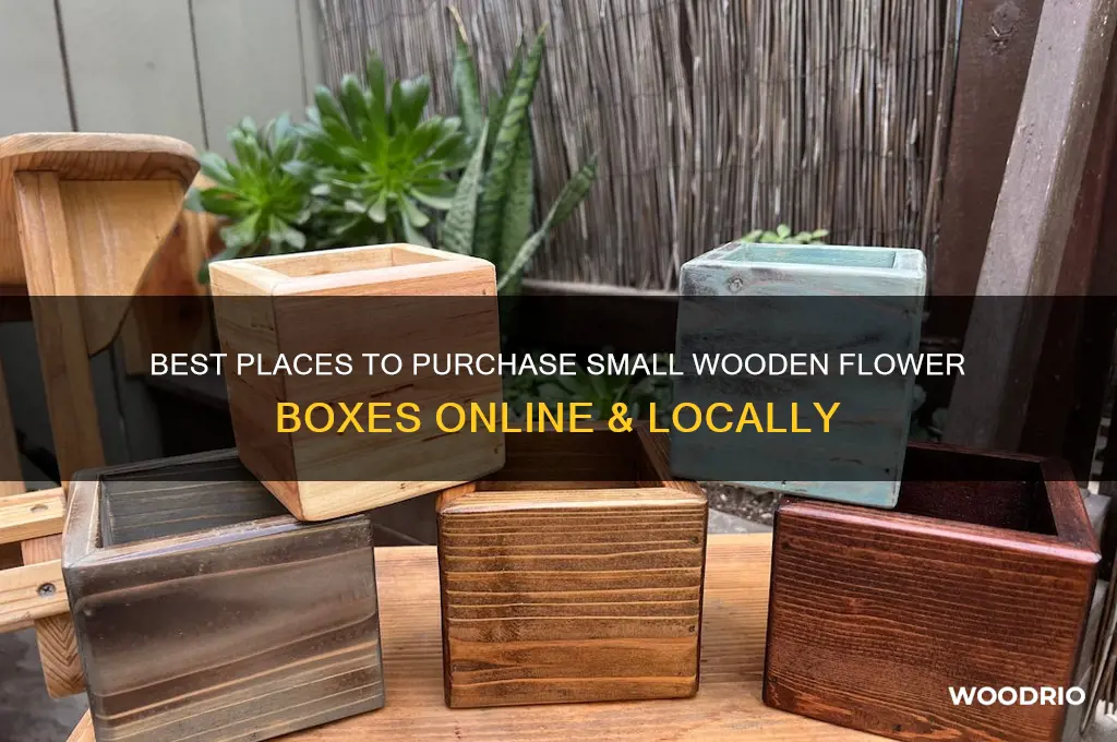 where to buy small wooden flower boxes