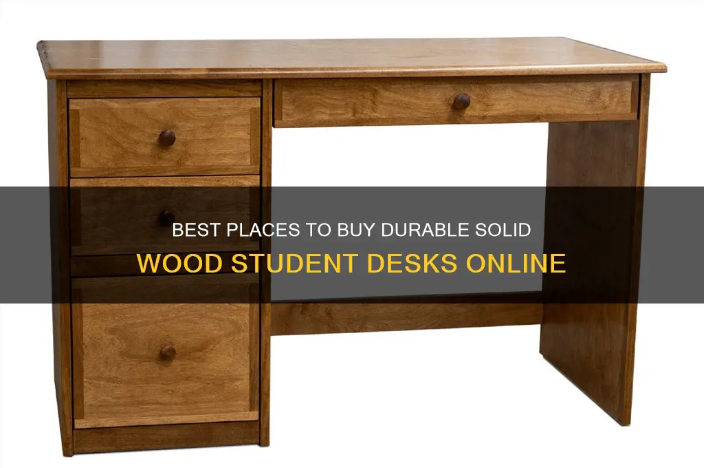 where to buy solid wood student desk