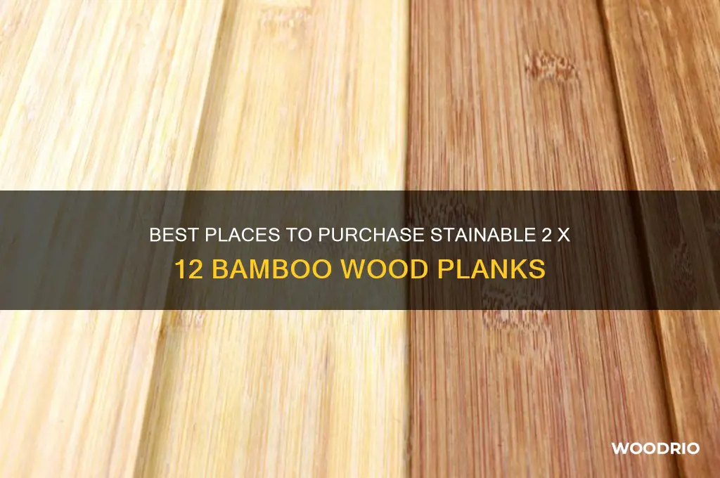 where to buy stainable 2 x 12 bamboo wood