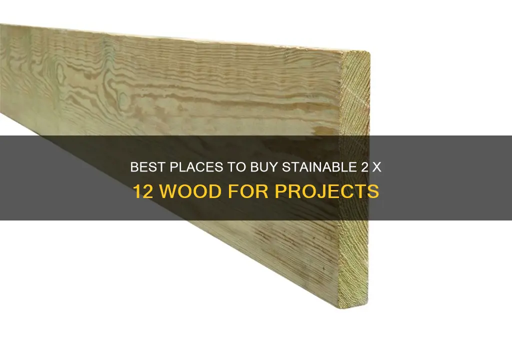 where to buy stainable 2 x 12 wood