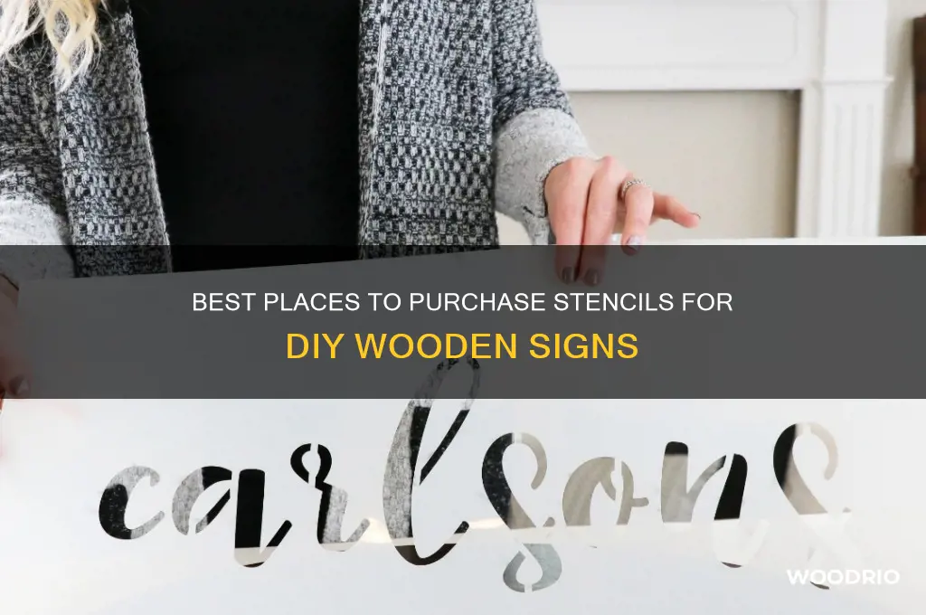 where to buy stencils for wooden signs