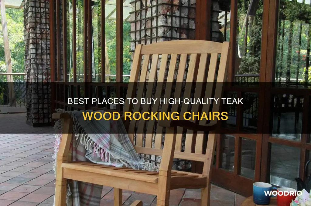 where to buy teak wood rocking chair