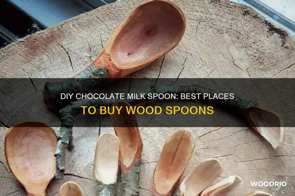where to buy the wood spoons diy chocolate milk spoon