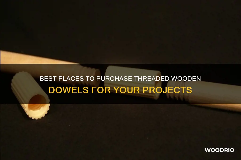 where to buy threaded wooden dowel