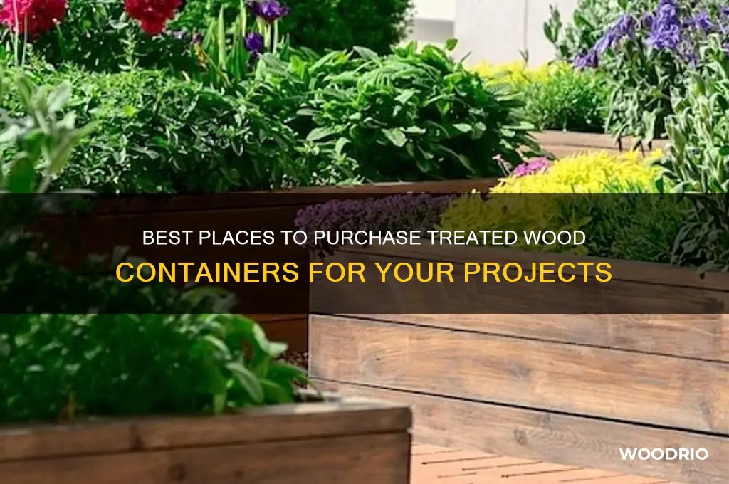 where to buy treated wood container
