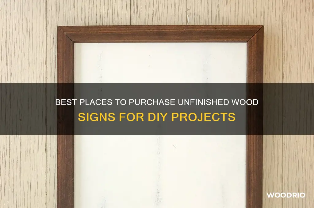 where to buy unfinish wood signs