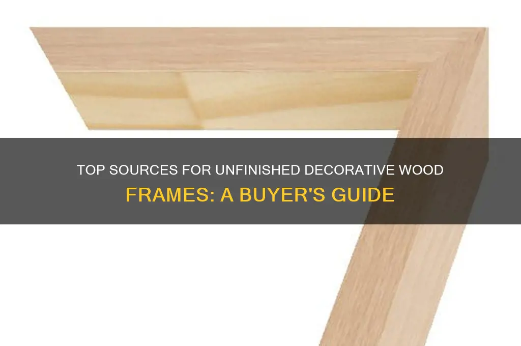 where to buy unfinished decorative wood frames