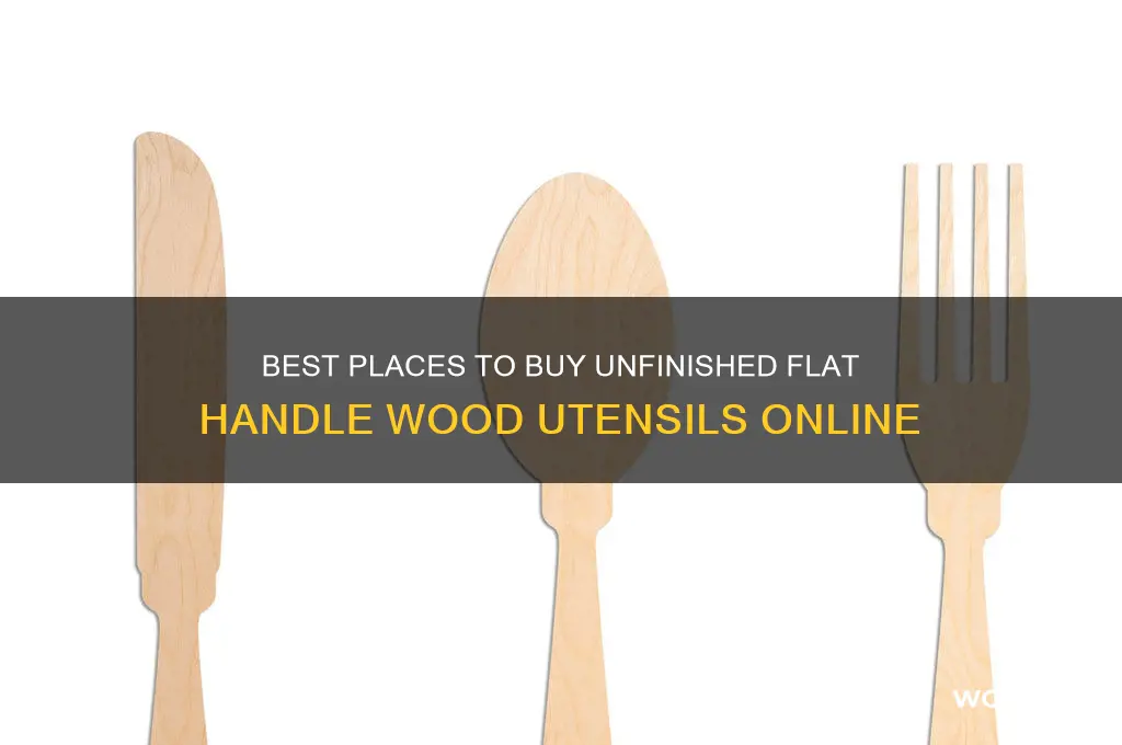 where to buy unfinished flat handle wood utensils