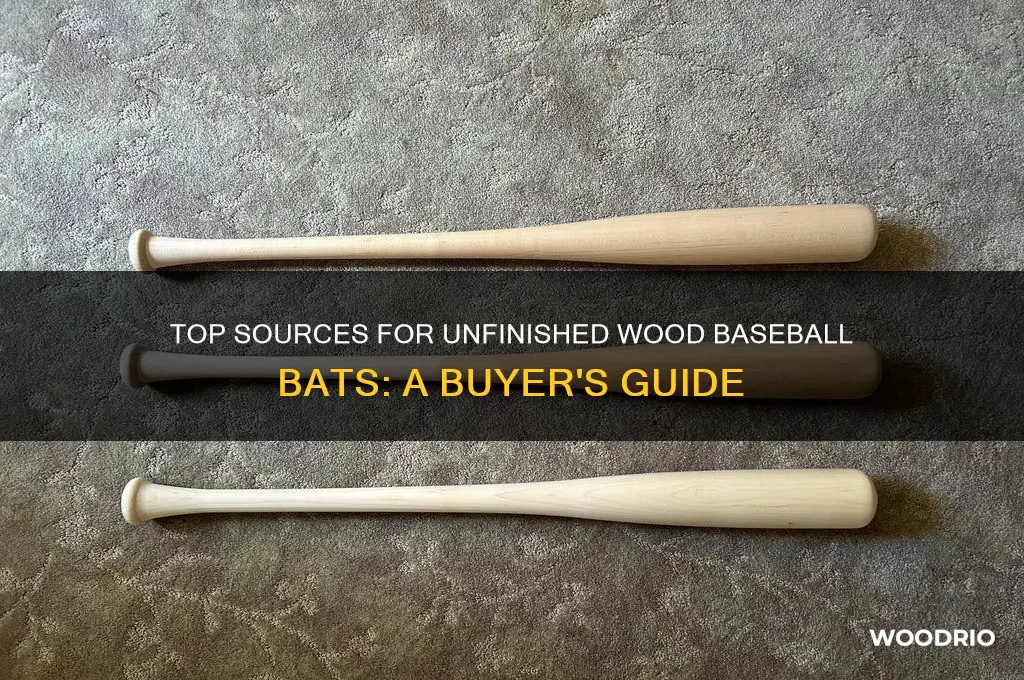 where to buy unfinished wood baseball bats