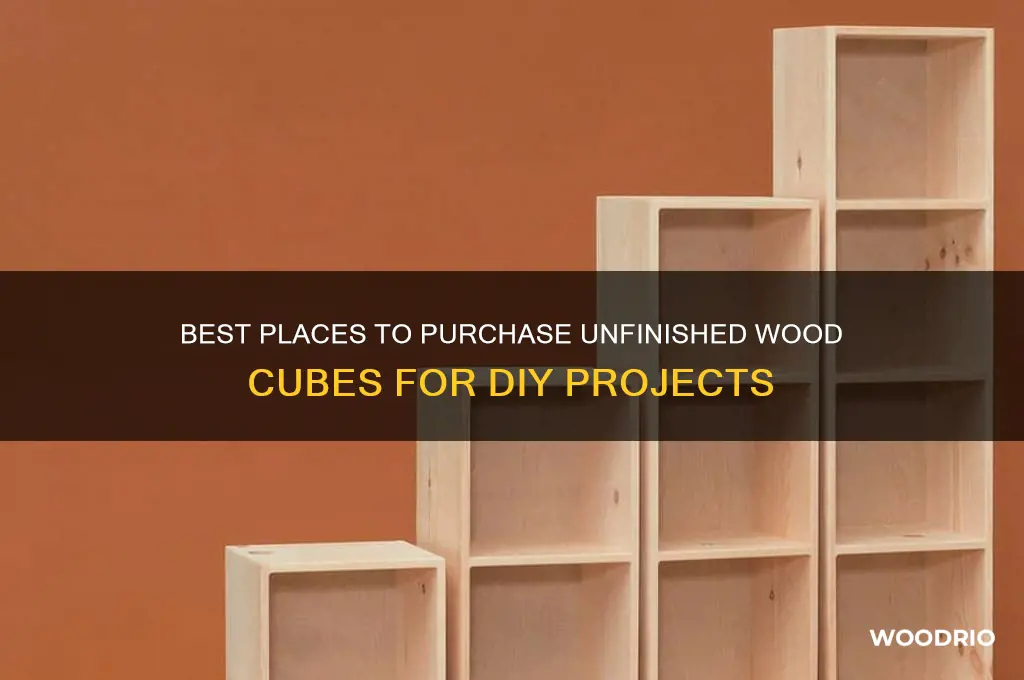 where to buy unfinished wood cubes