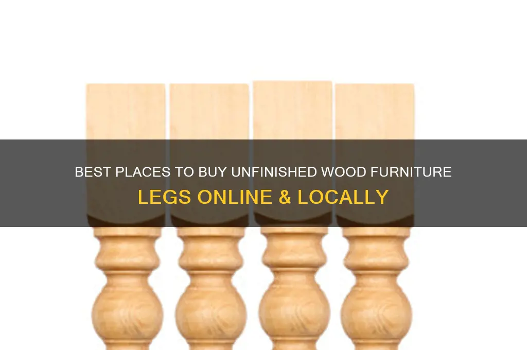 where to buy unfinished wood furniture legs