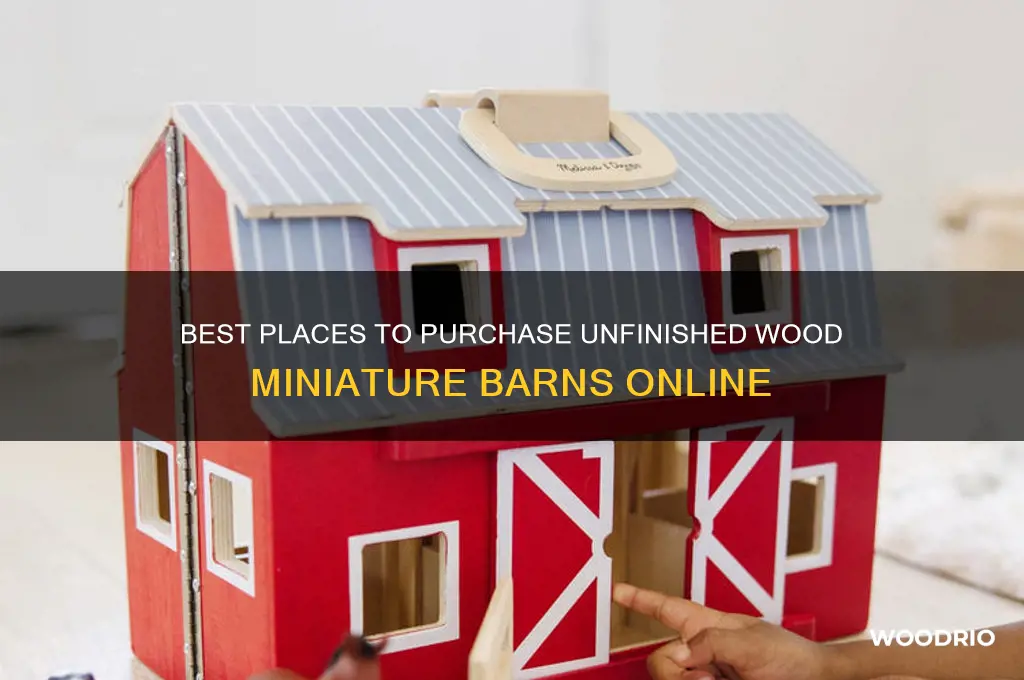 where to buy unfinished wood miniature barn