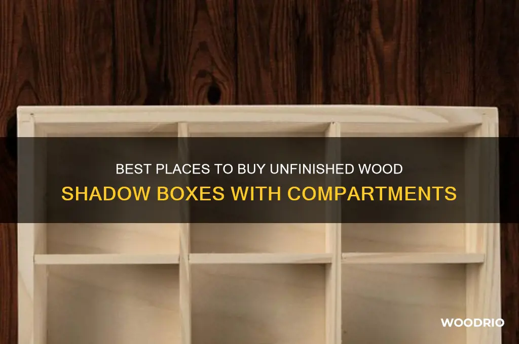 where to buy unfinished wood shadow box with compartments