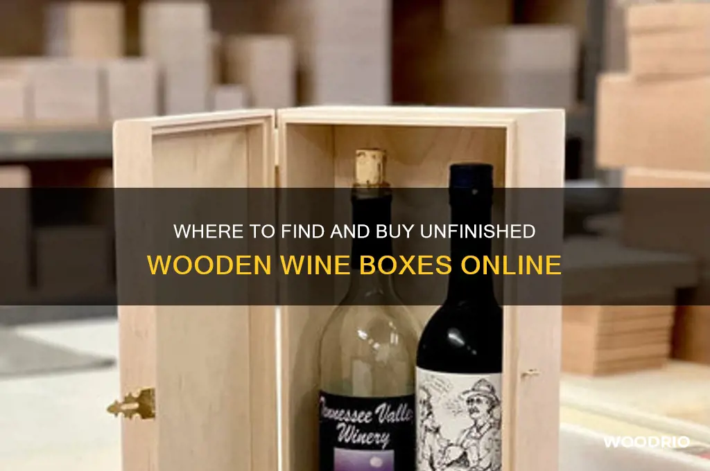 where to buy unfinished wooden wine box