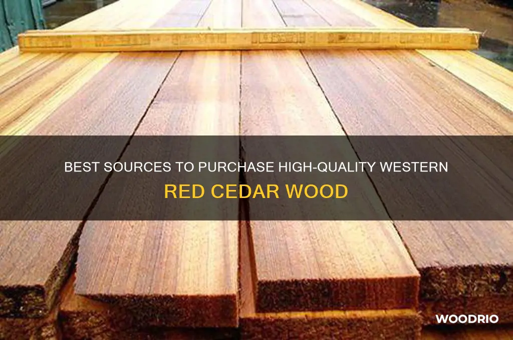 where to buy western red cedar wood
