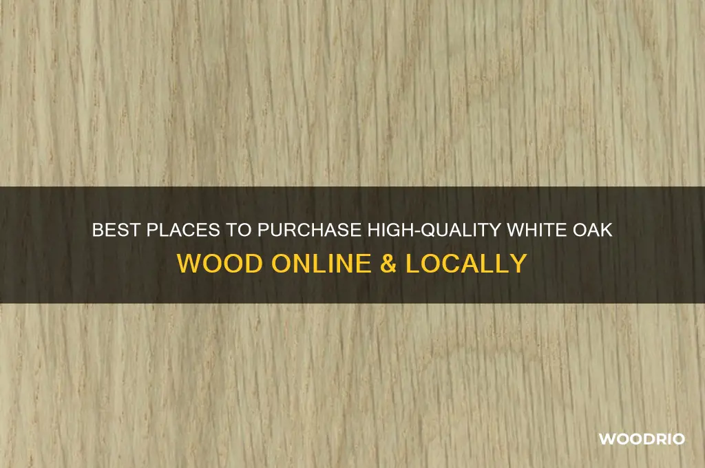 where to buy white oak wood