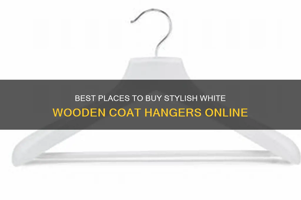where to buy white wooden coat hangers