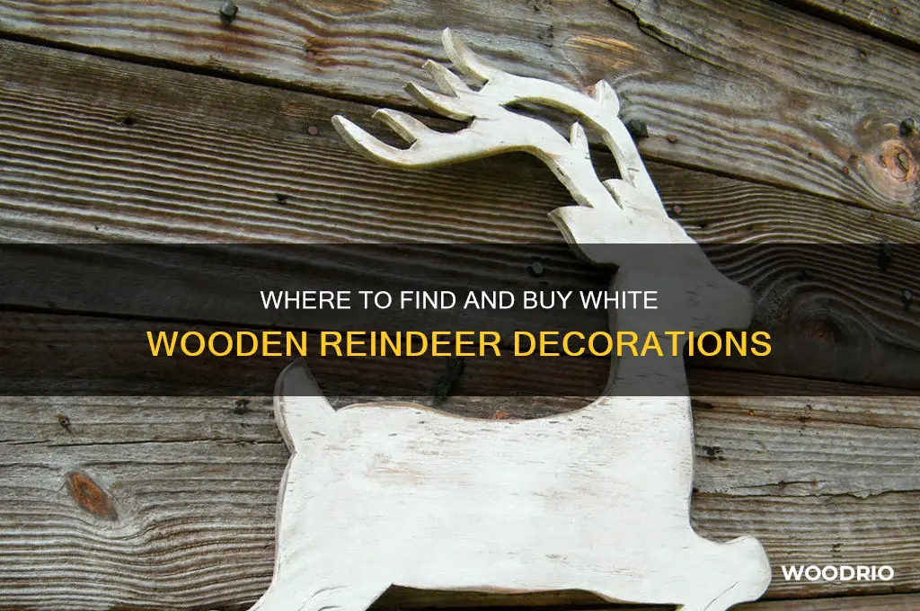 where to buy white wooden reindeer