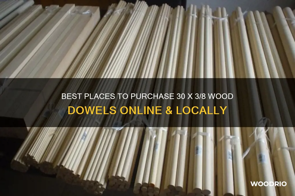 where to buy wood 30 x3 8 dowels