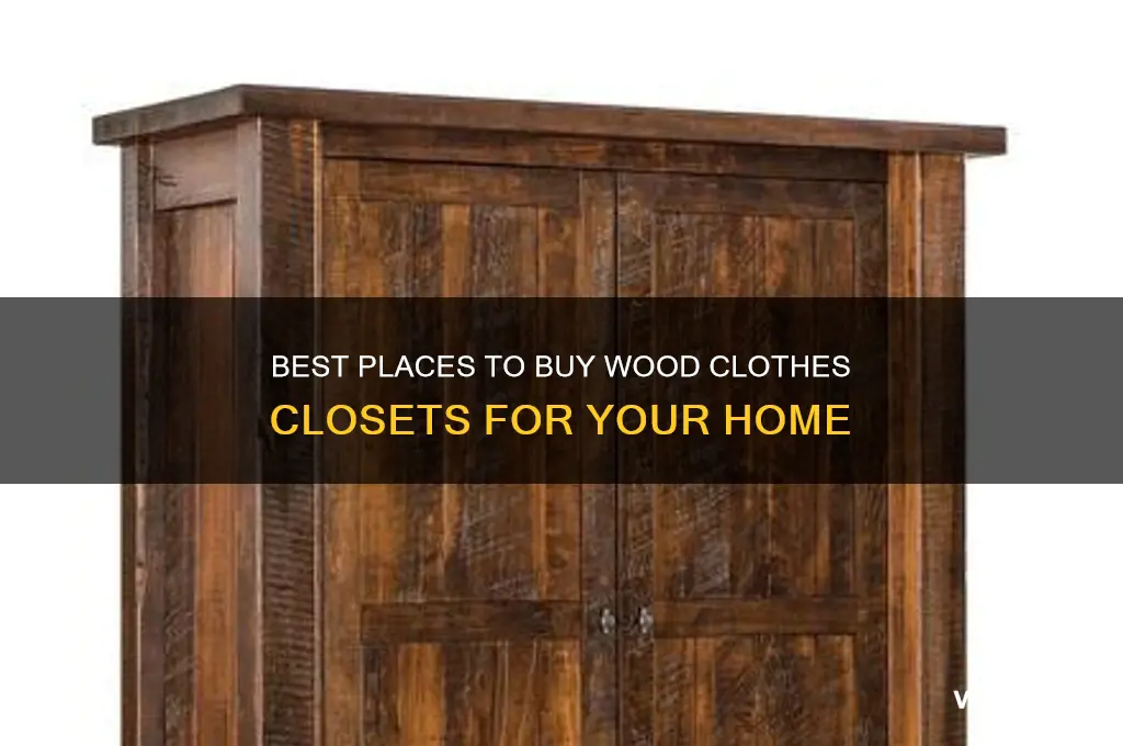 where to buy wood clothes closet