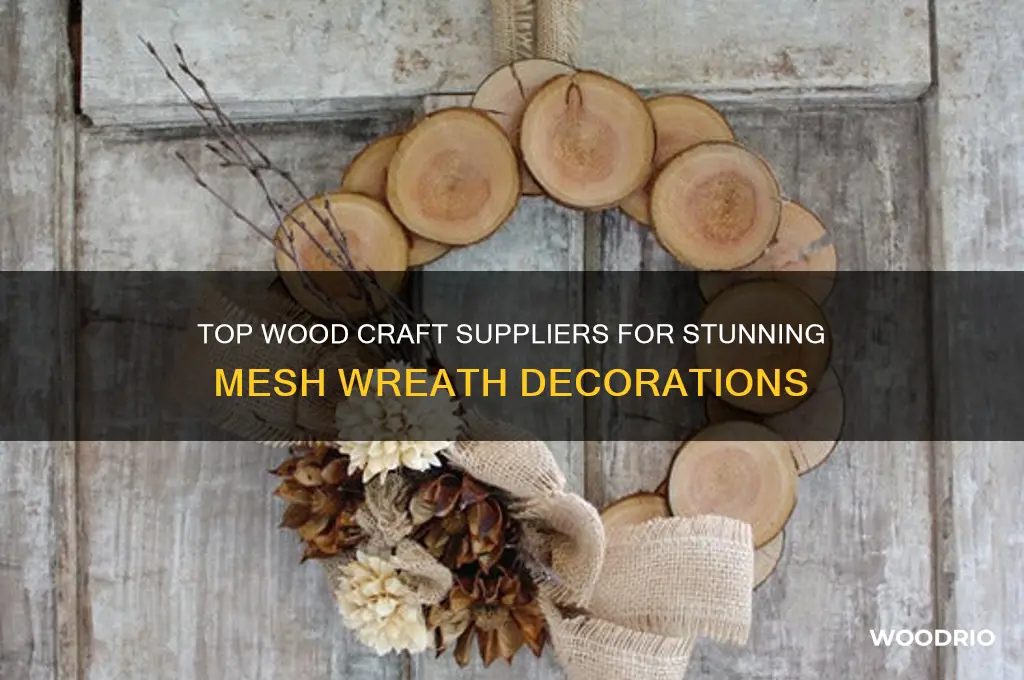 where to buy wood craft for decorating mesh wreaths