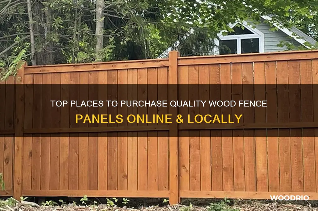 where to buy wood fence panels
