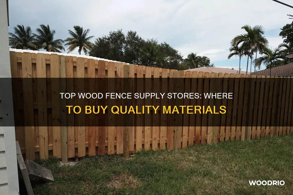 where to buy wood fence supplies