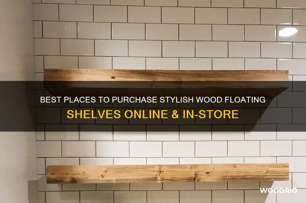 where to buy wood floating shelves