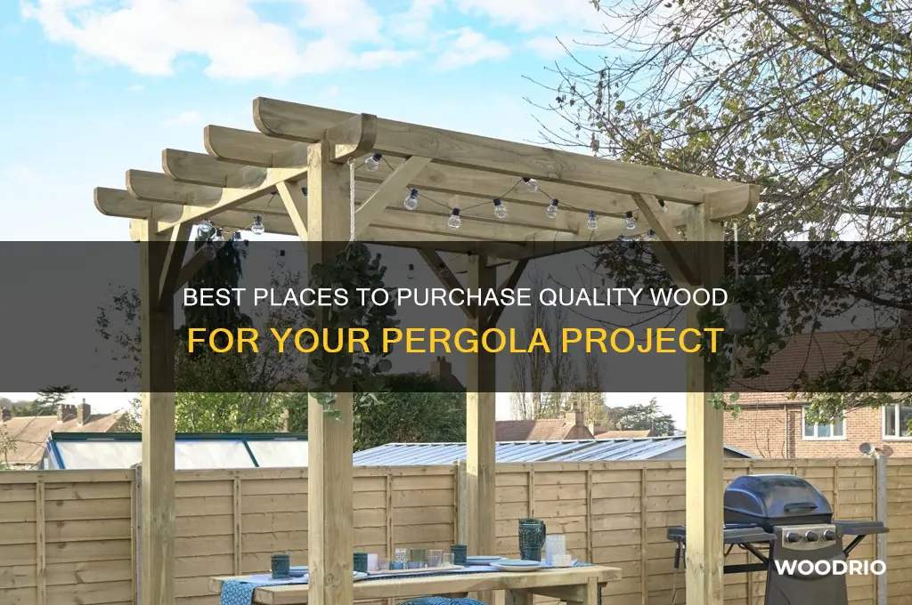 where to buy wood for a pergola