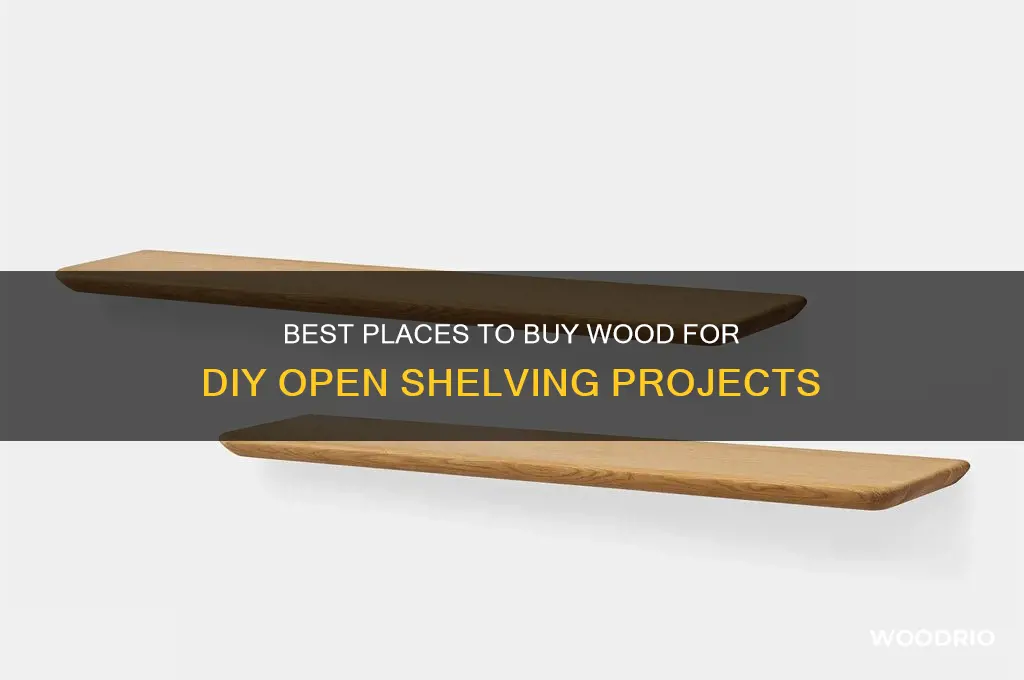 where to buy wood for open shelving