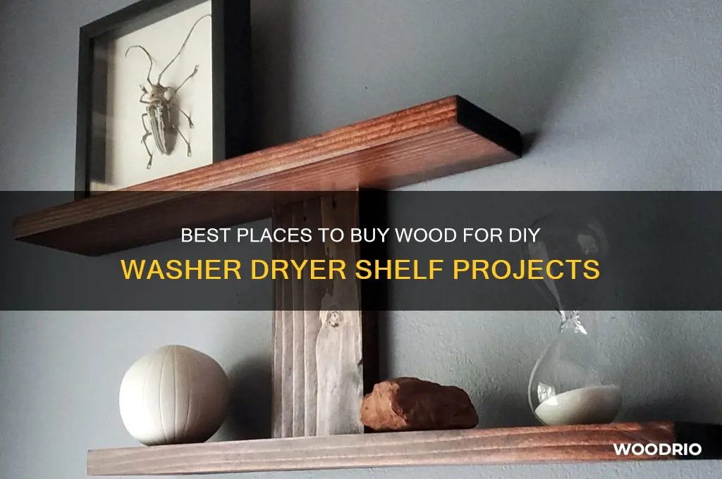 where to buy wood for washer dryer shelf