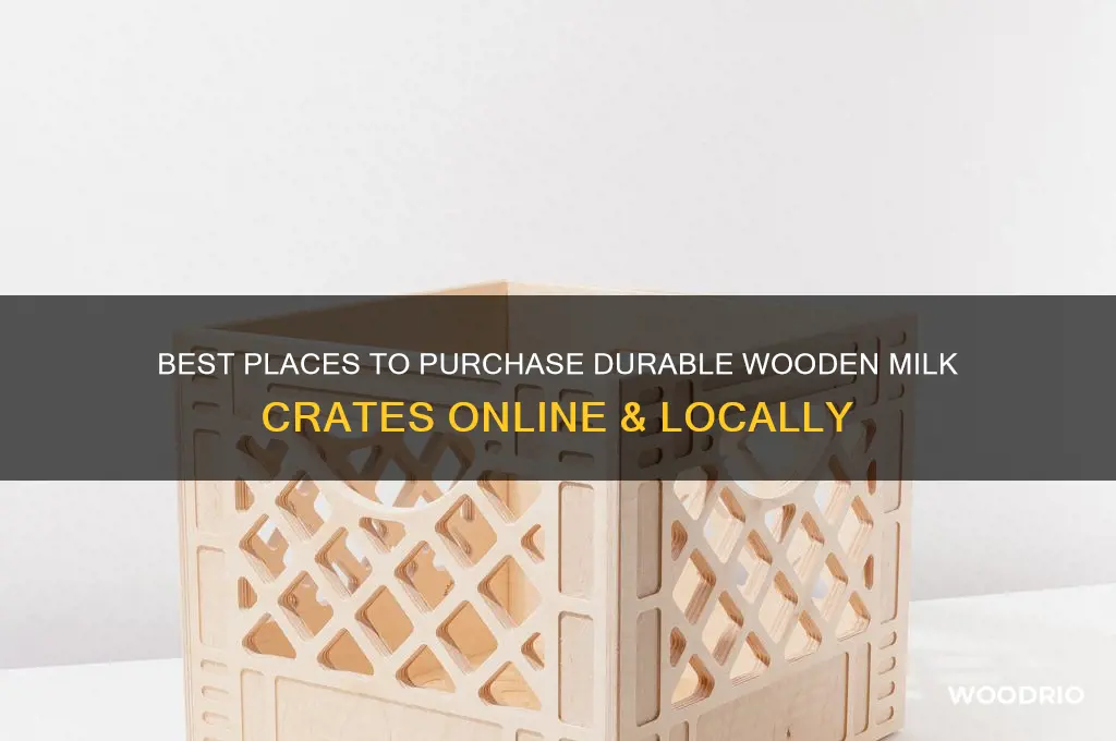 where to buy wood milk crates